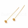 Brass Flower Head Pins X-KK-A178-09G-2