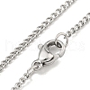 Non-Tarnish 201 Stainless Steel Curb Chain Necklaces for Women and Men NJEW-F322-08P-1