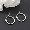Tarnish Resistant 304 Stainless Steel Hoop Earrings EJEW-F105-12P-2