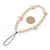 Fruits Polymer Clay & Imitated Pearl & Glass Beaded Mobile Straps HJEW-JM01641-01-4