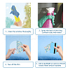 16 Sheets 4 Styles Waterproof PVC Colored Laser Stained Window Film Adhesive Static Stickers DIY-WH0314-065-3