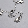 Brass Charm Anklets AJEW-AN00263-4