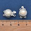 Brass Micro Pave Clear Cubic Zirconia Box Clasps KK-B125-04S-3