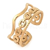 Ion Plating(IP) 304 Stainless Steel Open Cuff Rings for Women RJEW-Z057-10G-012-1