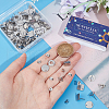 SUNNYCLUE 80Pcs 4 Styles Rhombus & Flat Round & Donut Stainless Steel Stud Earring Findings STAS-SC0006-59-3