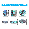 Natural Abalone Shell/Paua Shell Cabochons SSHEL-FH0001-04-2