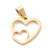 Valentine's Day 304 Stainless Steel Pendants STAS-J026-11G-1