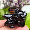 Natural Obsidian Carved Figurines Statues for Home Desktop Decoration PW-WG05555-01-1