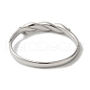 Stainless Steel Crystal Rhinestone Twist Hinged Bangles for Women BJEW-G719-15P-3