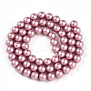 Baking Painted Pearlized Glass Pearl Bead Strands HY-N002-6mm-C01-3