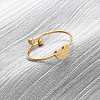 304 Stainless Steel Open Cuff Ring for Women RJEW-A071-01D-G-1