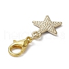 Star Alloy Enamel Pendants Decorations HJEW-JM01070-3