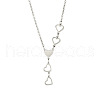 304 Stainless Steel Multi Heart Pendant Necklaces for Women FS-WGC7B42-02-3