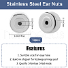 Beebeecraft 10Pcs 304 Stainless Steel Ear Nuts STAS-BBC0005-39P-2