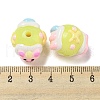Hand Painted Acrylic with Enamel Beads X-MACR-D031-05F-3