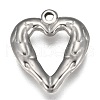 Non-Tarnish 304 Stainless Steel Open Pendants STAS-I105-09P-C-1