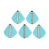 Opaque Resin & Wood Pendants RESI-T057-45A-1