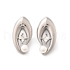 304 Stainless Steel Shell Pearl Stud Earrings EJEW-U051-08P-4