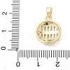 Brass Micro Pave Cubic Zirconia Pendants KK-D357-40G-3