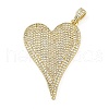Brass Micro Pave Cubic Zirconia Pendants KK-M322-42G-02-1
