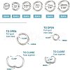 UNICRAFTALE 12Pairs 6 Styles 304 Stainless Steel Huggie Hoop Earrings EJEW-UN0001-47P-5