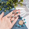  24Pcs 3 Style Synthetic Turquoise Cord Ends FIND-NB0004-27-3