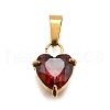 304 Stainless Steel Micro Pave Cubic Zirconia Pendants STAS-B086-13G-01-1