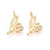 Brass Micro Pave Cubic Zirconia Charms KK-N263-97G-K-1