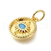 Rack Plating Brass Micro Pave Cubic Zirconia Pendants ZIRC-F142-52G-2