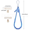 Round Synthetic Moonstone Beaded Mobile Straps HJEW-SW00042-03-2
