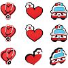 CHGCRAFT 9Pcs 3 Style Hospital Theme Food Grade Eco-Friendly Silicone Focal Beads SIL-CA0001-35-1