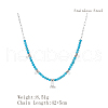Minimalist Dyed Natural Stone Round Beaded Nnecklaces KT3455-1-2