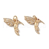 Rack Plating Brass Micro Pave Cubic Zirconia Charms KK-G452-20G-2