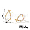 Elegant Geometric Stud Earrings with Diamonds SL1423-1-1
