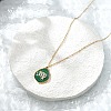 304 Stainless Steel Micro Pave Cubic Zirconia constellation Pendant Necklaces NJEW-R021-01G-08-2