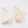 Brass Earring Hooks X-KK-T029-122G-1