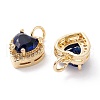Brass Micro Pave Cubic Zirconia Charms ZIRC-A019-14G-E-2