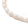 Mother's Day Jewellery Natural Pearl Rice Beaded Anklets AJEW-AN00534-4