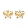 Brass Micro Pave Cubic Zirconia Pendants KK-N257-45G-1
