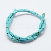 Synthetical Dyed Turquoise Rectangle Bead Strand G-P083-98H-2