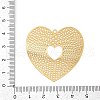 304 Stainless Steel Etched Metal Embellishments Pendants STAS-H236-05G-3