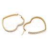304 Stainless Steel Heart Hoop Earrings EJEW-S242-01G-G-1