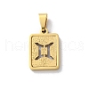 304 Stainless Steel Twelve Constellations Pendants STAS-S152-02G-C-1