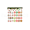  Christmas Wooden Pendant Decorations and Paper Flag Banners AJEW-NB0006-09-7