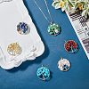 SUPERFINDINGS 2 Sets Gemstone Copper Wire Wrapped Pendants FIND-FH0005-04-5