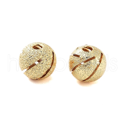 Texture Brass Beads KK-S379-02G-F-1