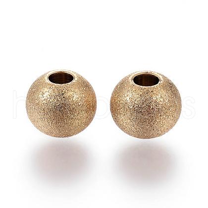 Ion Plating(IP) 201 Stainless Steel Textured Beads STAS-P108-05G-1