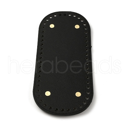Oval PU Leather Knitting Crochet Bags Nail Bottom Shaper Pad PURS-WH0001-62D-1