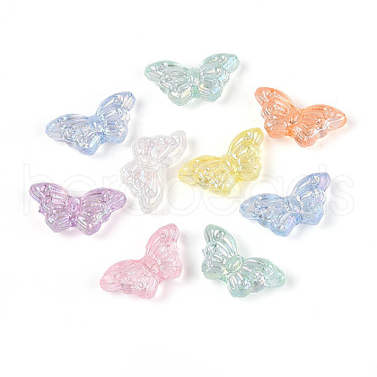 UV Plating Transparent Acrylic Beads OACR-N143-01-1