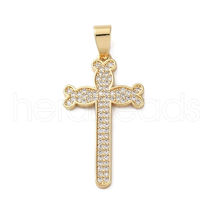 Brass Micro Micro Pave Clear Cubic Zirconia Pendants KK-A212-01D-G-1